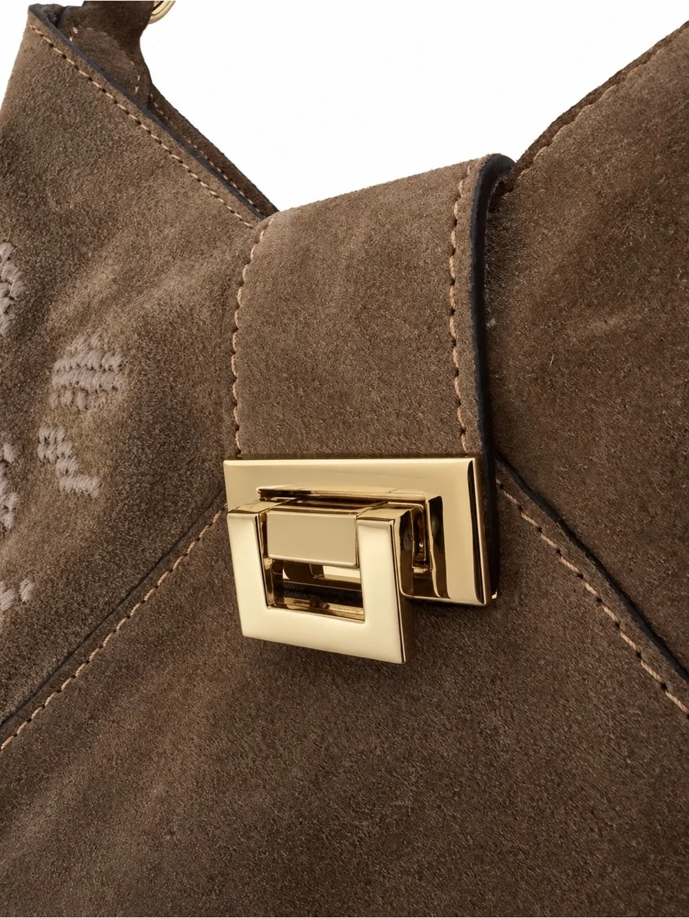 Divina Firenze Honey Suede Embroidered Mini Hobo Bag Made in Italy OS NWOT